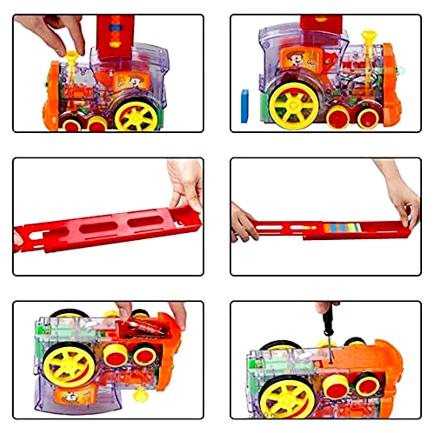 Transparent Funny Train Engine Block Set – 60-Piece Music & Lights (Batteries Not Included) - Image 4