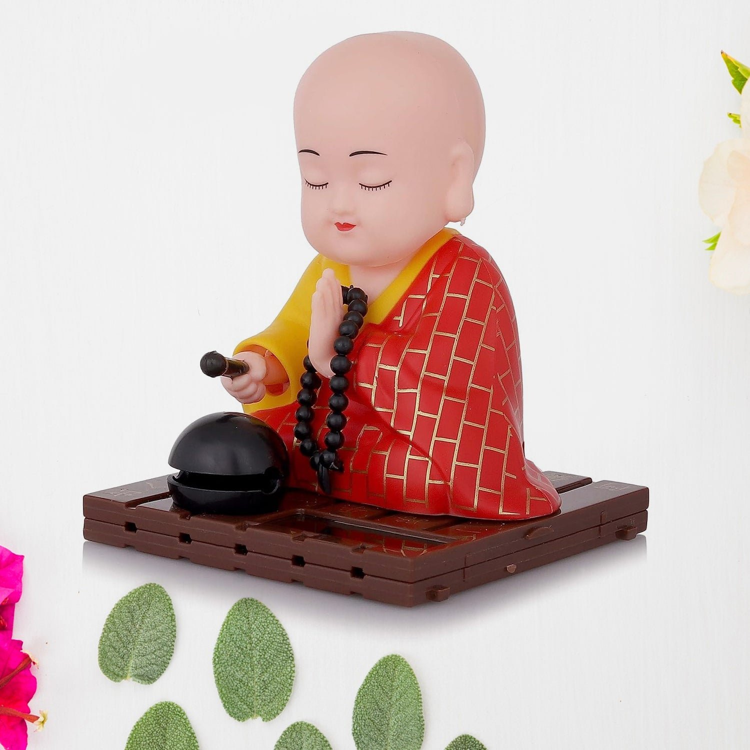 Solar Powered Sitting Buddha Statue, Moving Head and Hand (1 Pc / Medium) - Image 6