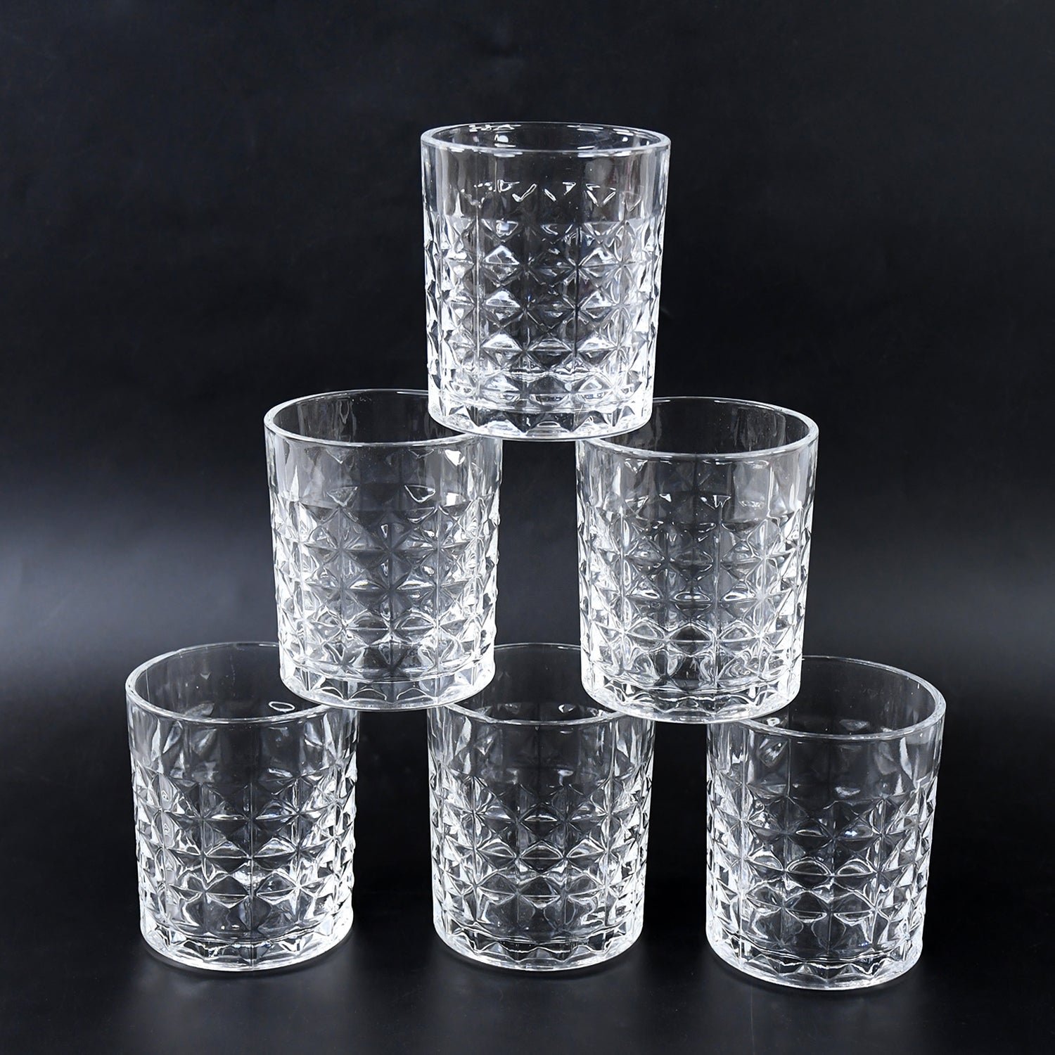 Premium Crystal-Style Glass Tumbler Set (6 Pc / 210 ML) - Image 3