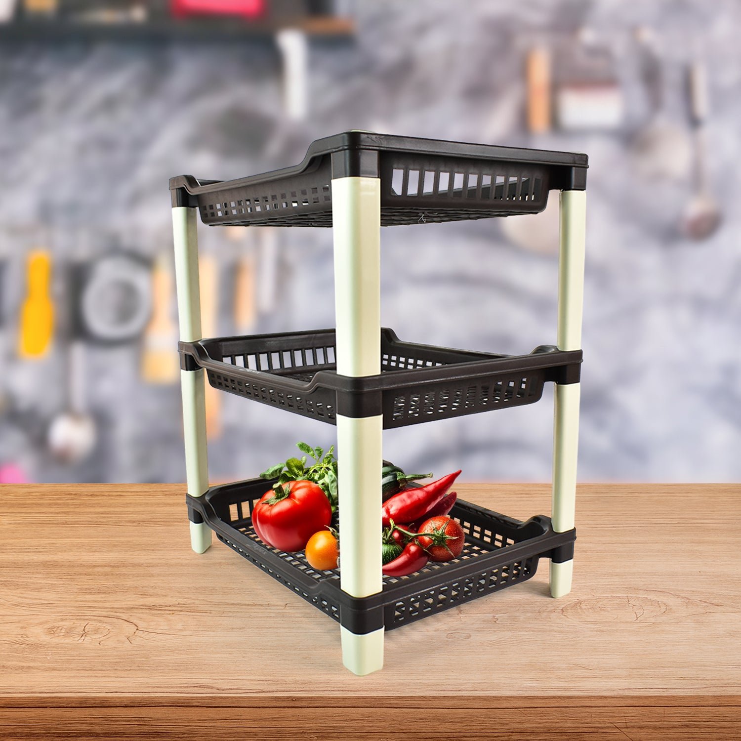 Apex Big Multi use Plastic Storage Rack – 3-Tier (1 Pc) - Image 6