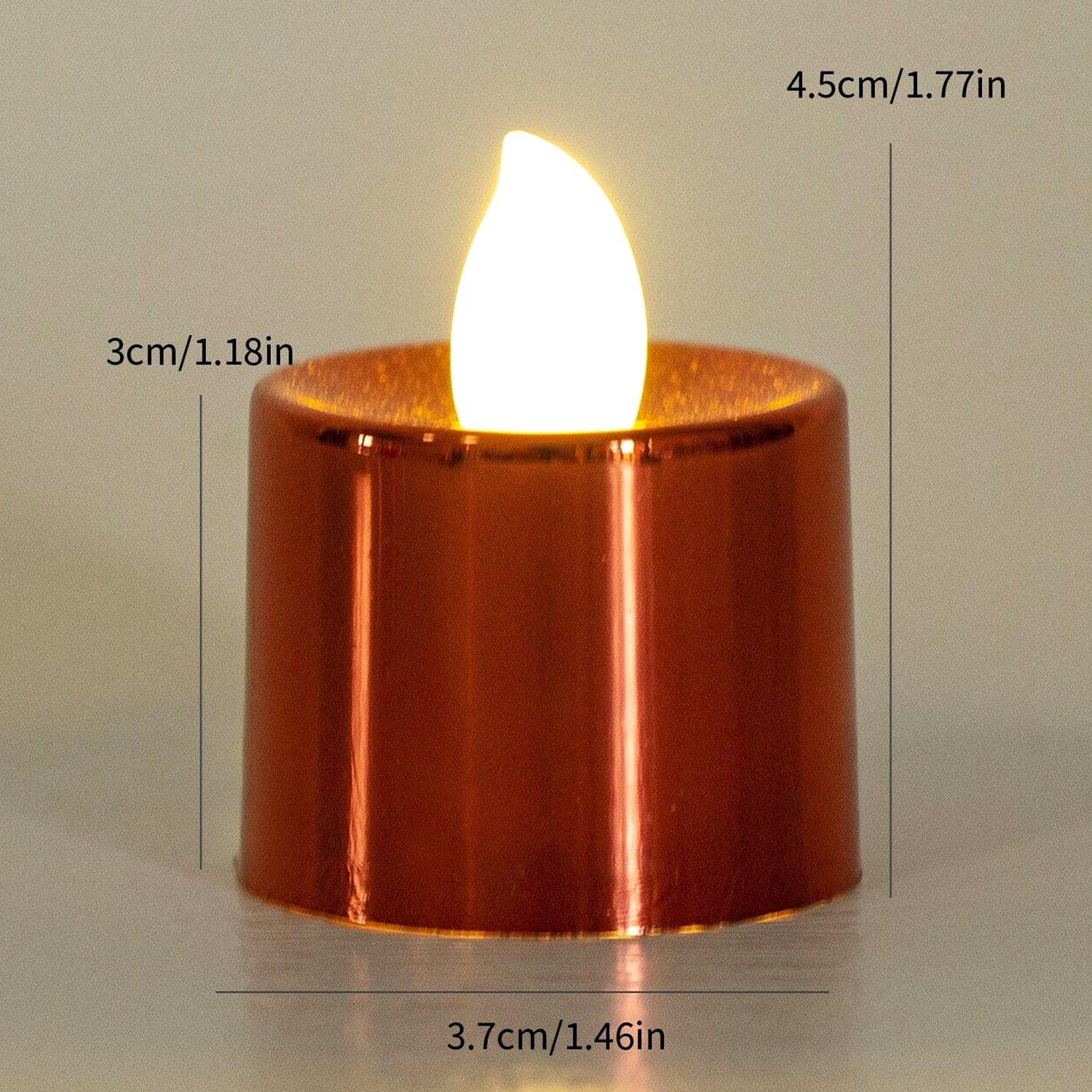 Electrical Candles Diya LED Tea Light, Plastic Candle Light Candle Candle, Diwali (24 Pc Set) - Image 4