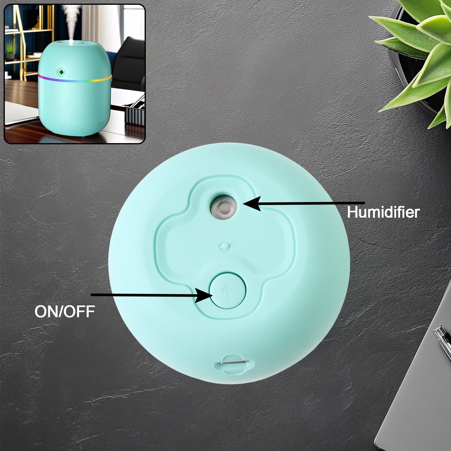 Portable Mini USB Humidifier with Light, Cool Mist & Essential Oil Diffuser (250ML / Mix Design) - Image 11