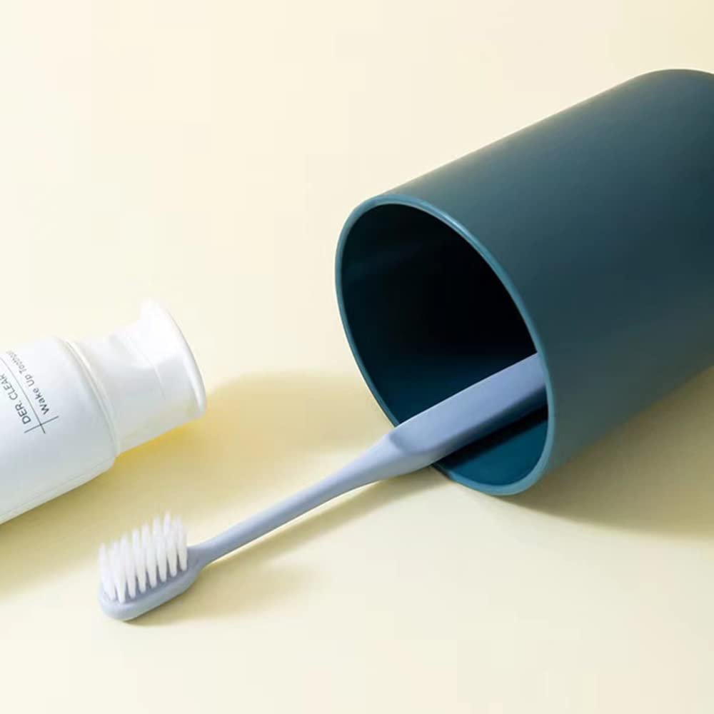 Multipurpose Wall Mount Toothbrush Holder Plastic Stand With 2 Cup (1 Set) - Image 7