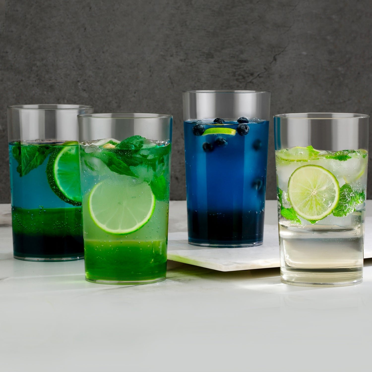 Round Clear Plastic Water Glass Juice Beer Wine Plastic Unbreakable Transparent Glass Set ( 300ml 6pc ) - Image 6