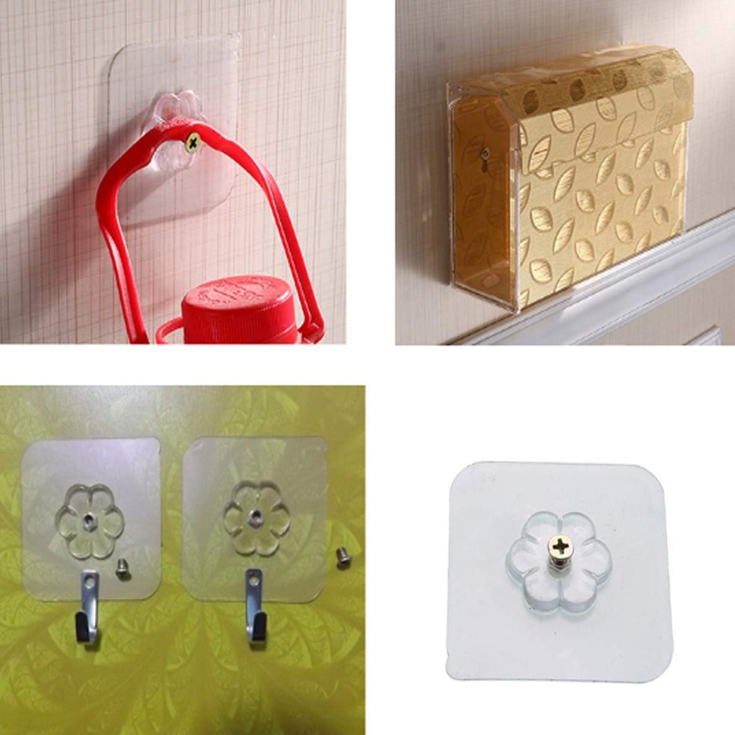 Self Adhesive Hooks Sticker | Screw Nut and Bolt Type (4 Pcs Set) - Image 7