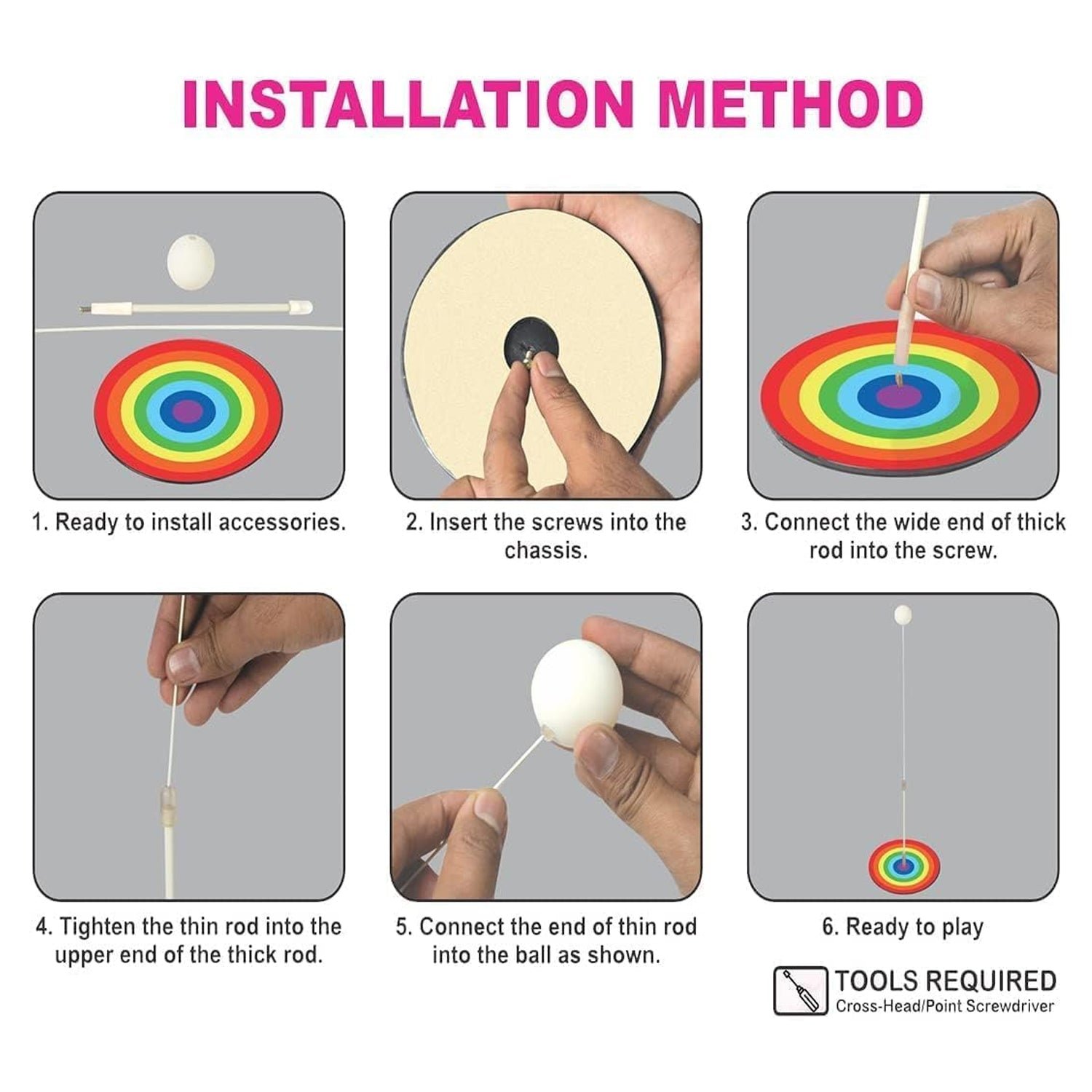 Portable Wiff Waff Rebound Table Tennis Trainer Set (1 Set) - Image 8