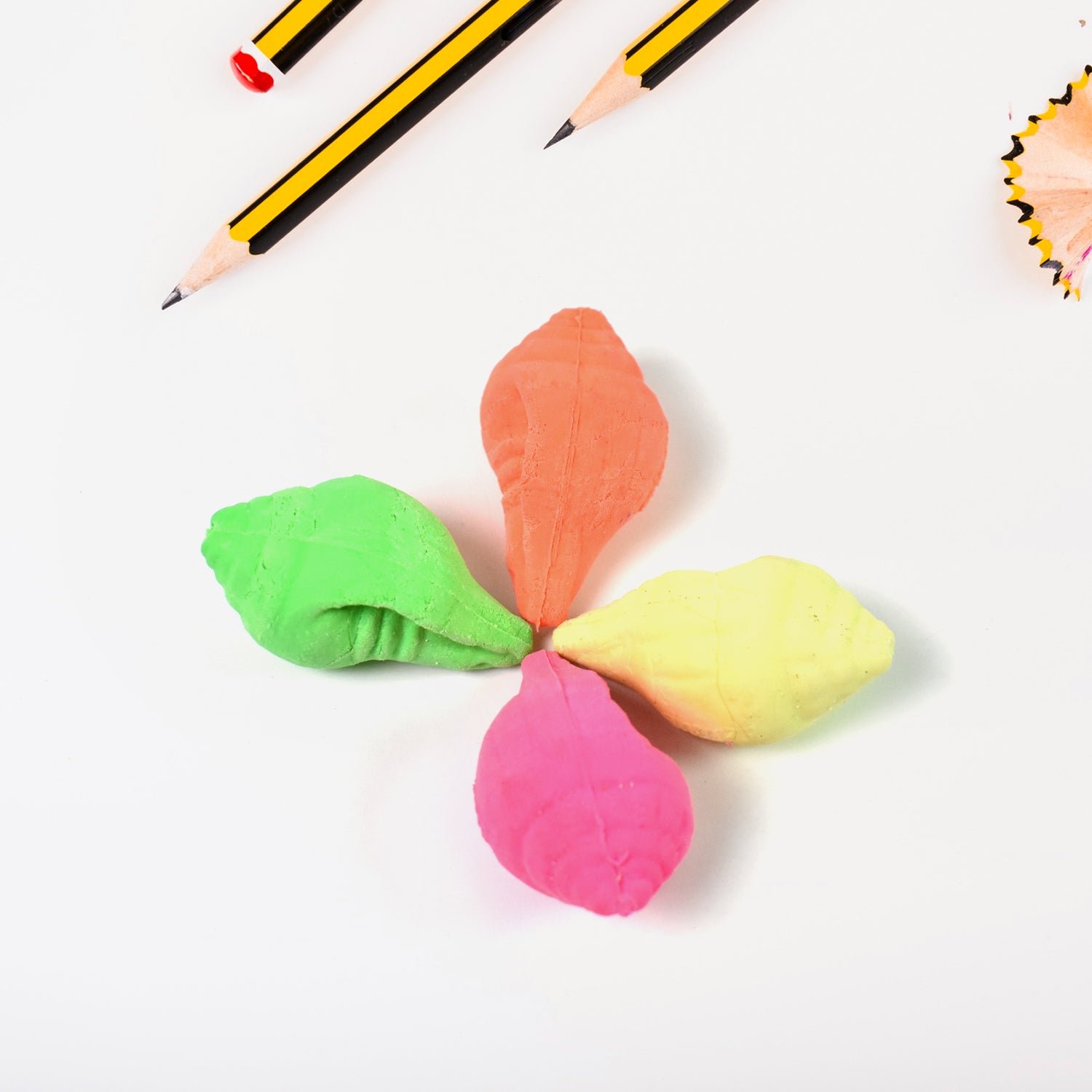 Shankh Shape Eraser Rubber (1 Pc / Mix Colour & Design) - Image 6