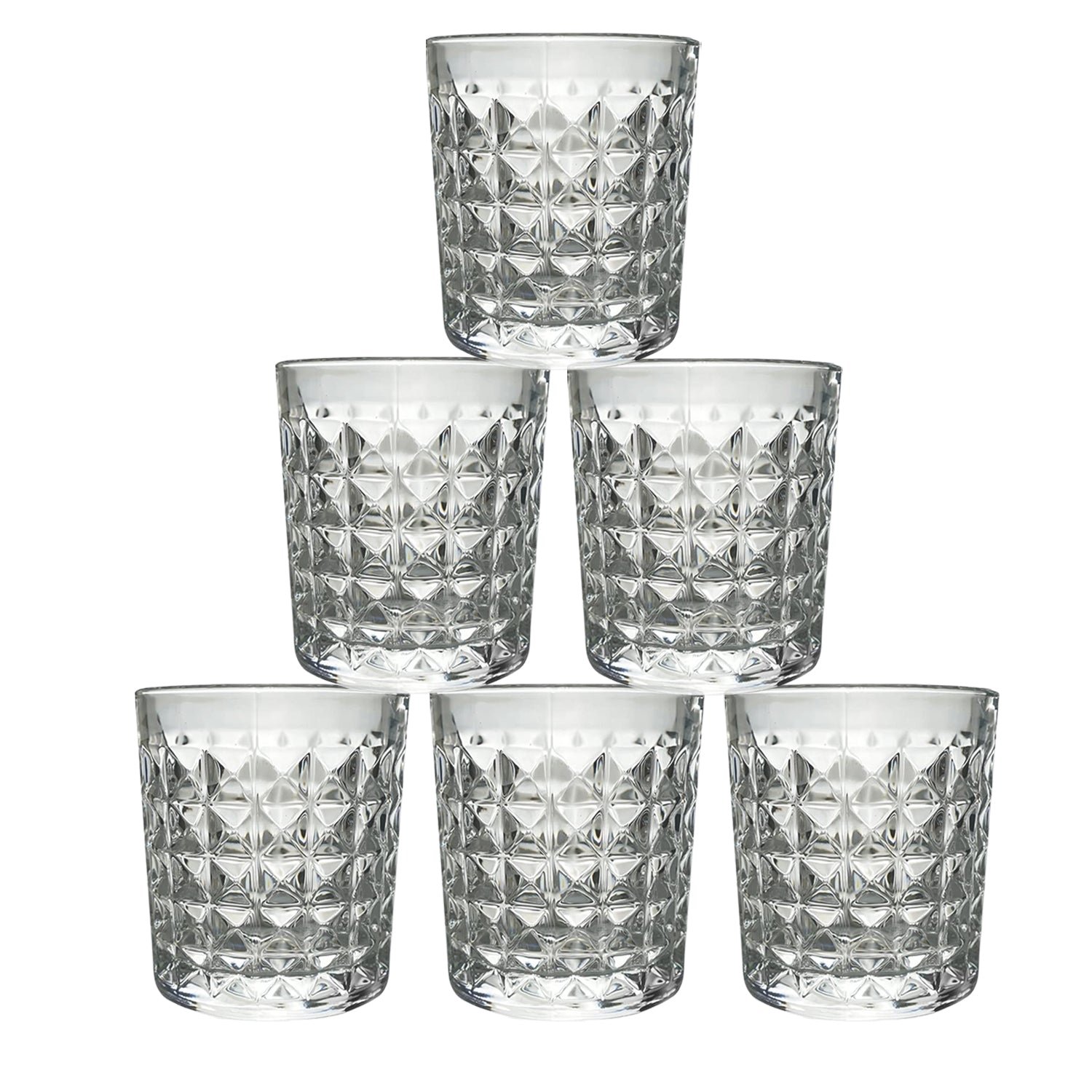 Premium Crystal-Style Glass Tumbler Set (6 Pc / 210 ML) - Image 5
