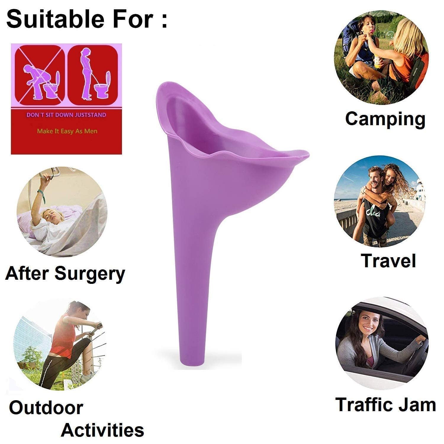 Stand And Pee Reusable Portable Urinal Funnel For Women - Image 3