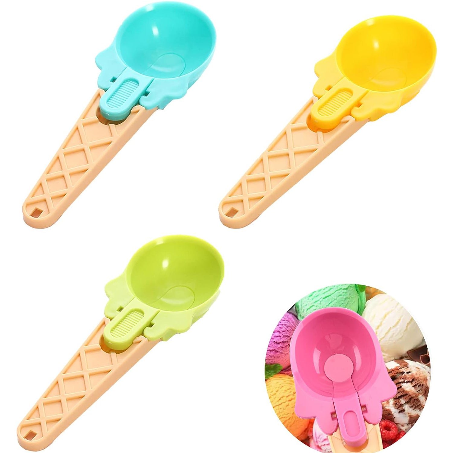 2-Piece Plastic Ice Cream & Watermelon Scooper with Trigger Dipper - Image 8