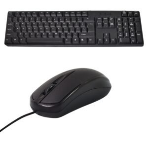 Wired USB Keyboard 107 Keys & Mouse Set (2 Pc Set)