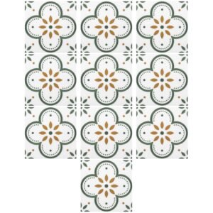 Peel and Stick Floor Tiles Kitchen / Bathroom Backsplash Sticker Detachable Waterproof DIY Tile Stickers for Wall Decoration Tiles Home Decoration (8x8 Inch / 10 Pcs Set)