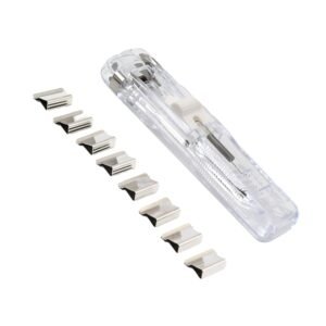 Portable Paper Clamp With 8 Pcs Clip Dispenser Handheld Paper Fast Clam (1 Set)