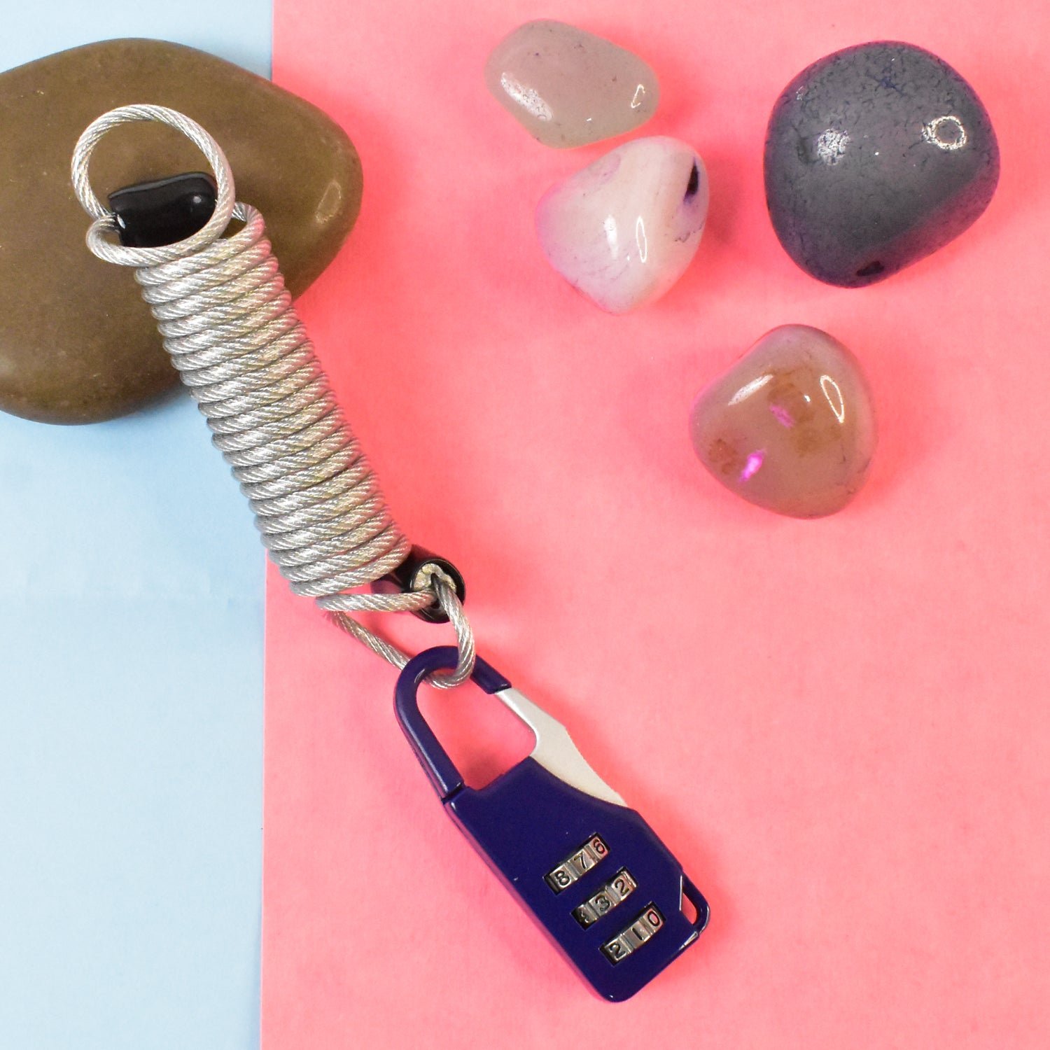 Anti-theft Dial Lock, Padlock, 3-Digit, Built-In Wire (1 Pc) - Image 10