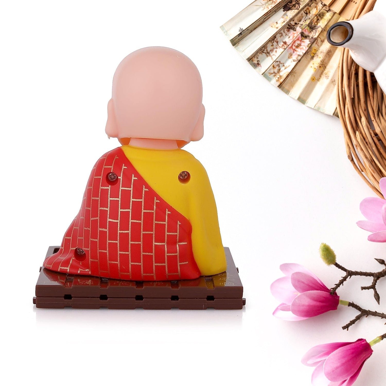 Solar Powered Sitting Buddha Statue, Moving Head and Hand (1 Pc / Medium) - Image 7
