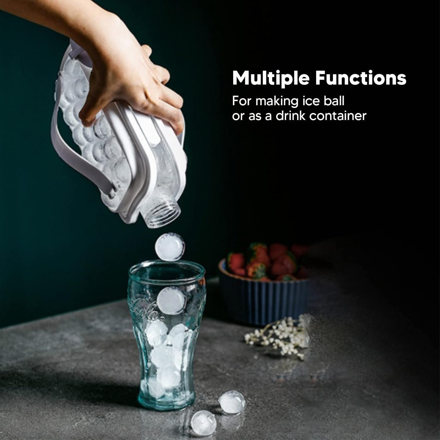 Ice Cube Trays 2 in 1 Portable Ice Ball Maker, 17 Round Ice Cube Mold (1 Pc) - Image 8