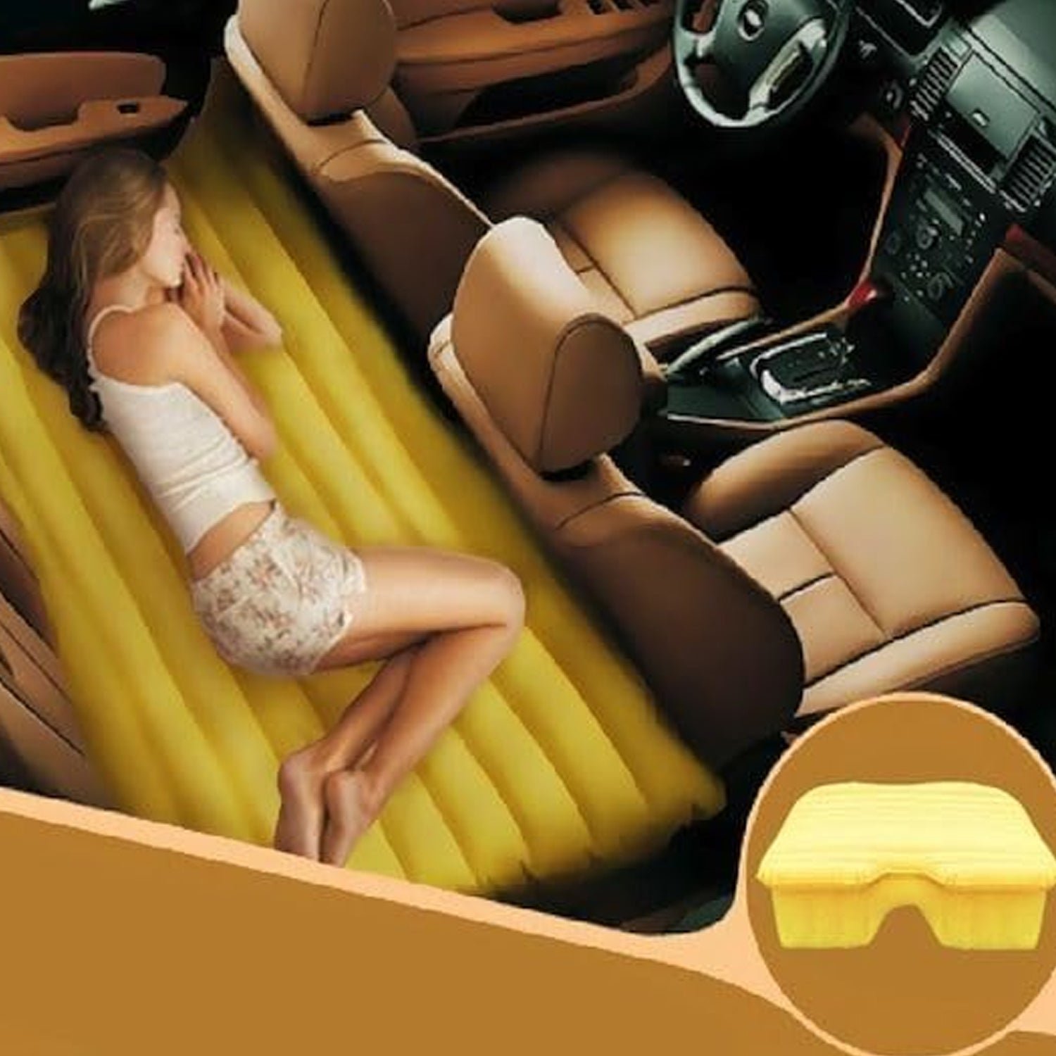 Portable Car Backseat Inflatable Air Mattress Bed (1 Pc) - Image 8