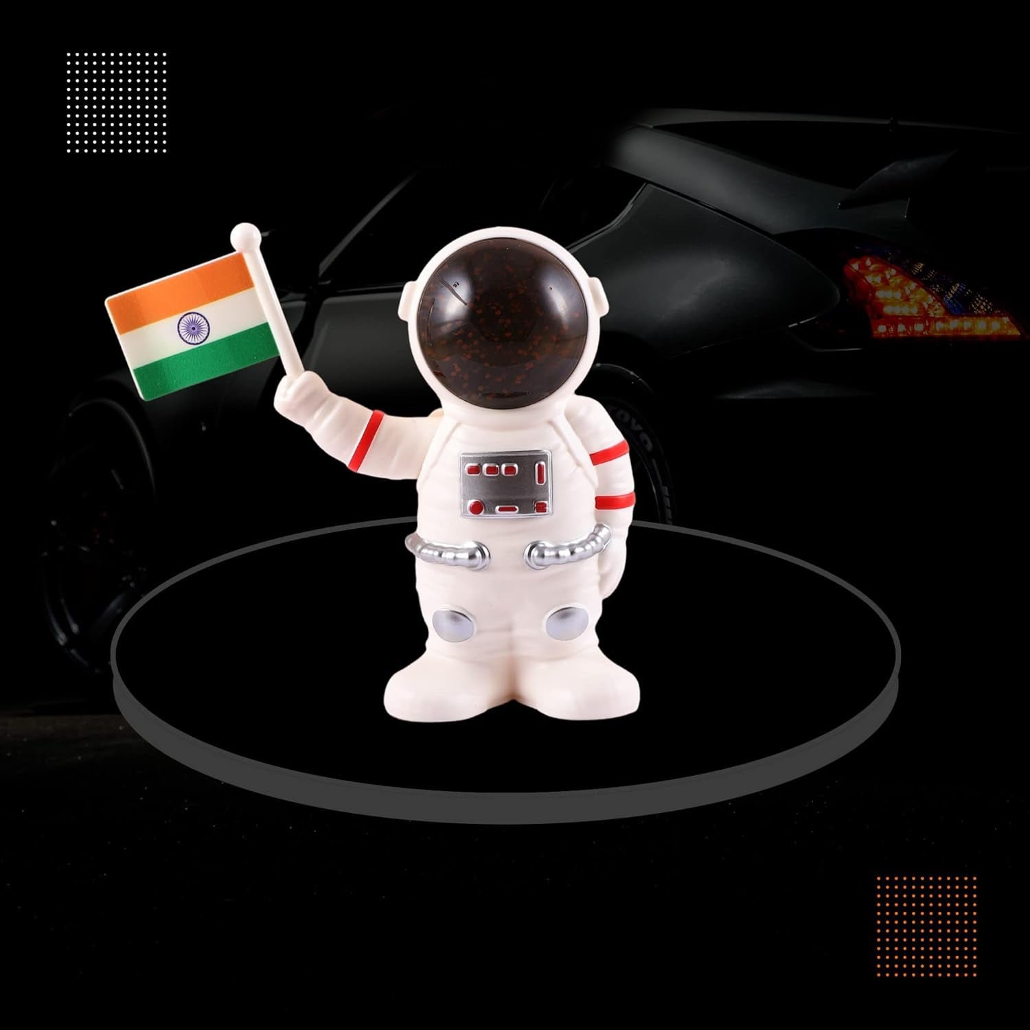 Solar Power Astronaut Ornament Moving Hand with Indian Flag (1 Pc) - Image 10