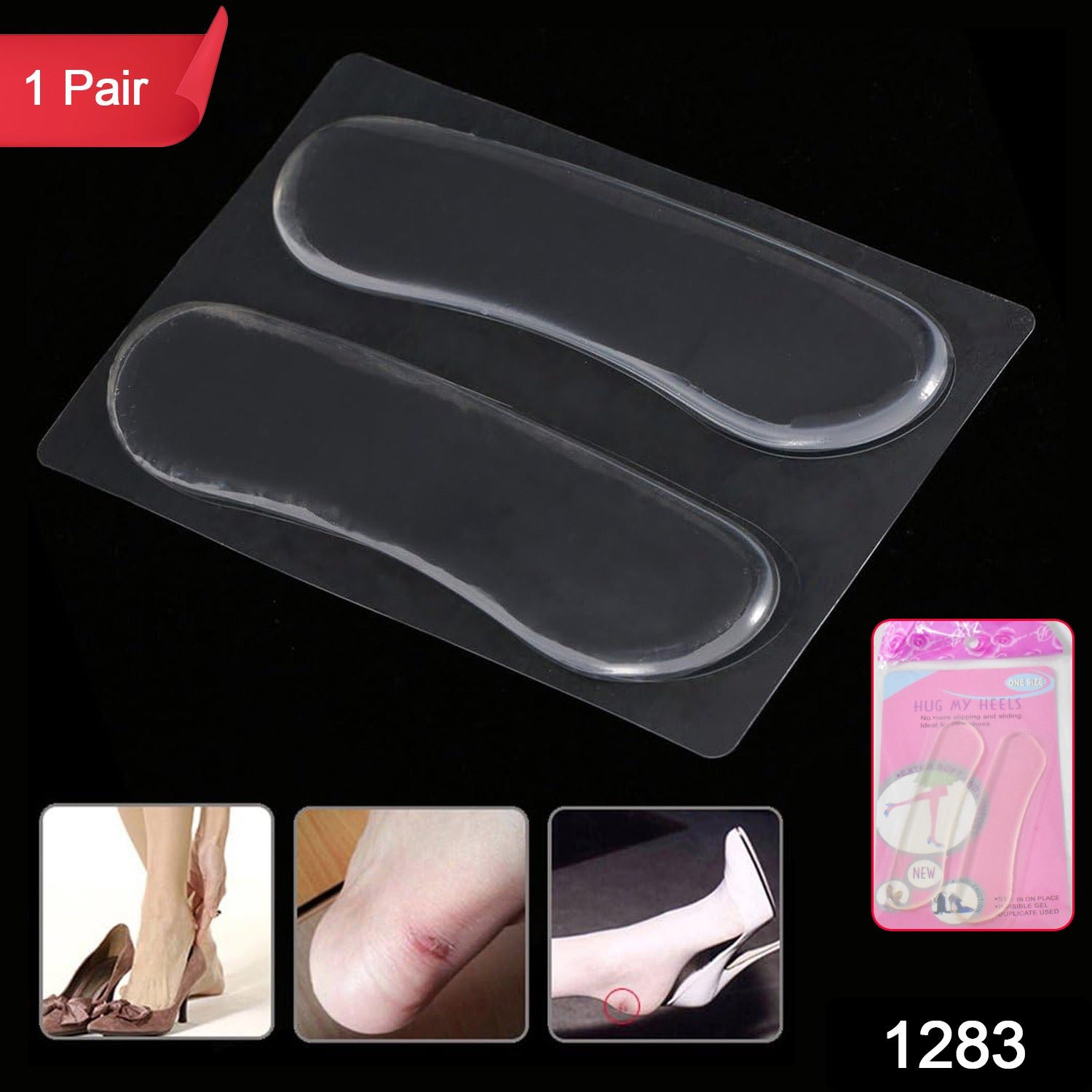 Fabric Sticky Shoe Back Heel Insoles Protector Liner - Image 2