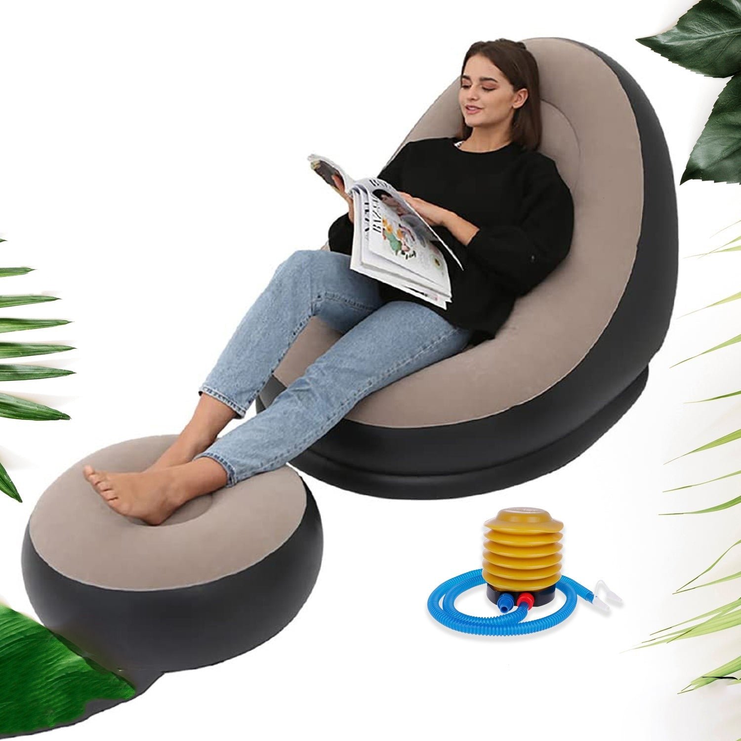 Portable Indoor/Outdoor Air Sofa, couch & Pump - Image 3