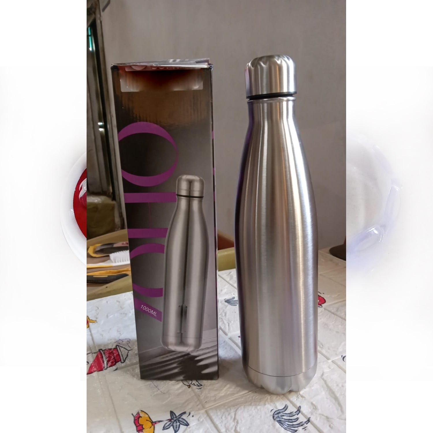 Stainless Steel Water Bottle, Fridge Water Bottle (1000 ml) - Image 6