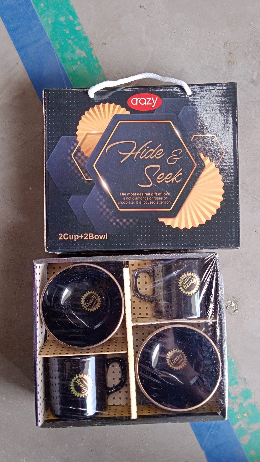 Hide & Seek Ceramic Tea / cups With Round Serving Bowl (4 Pcs set) - Image 8