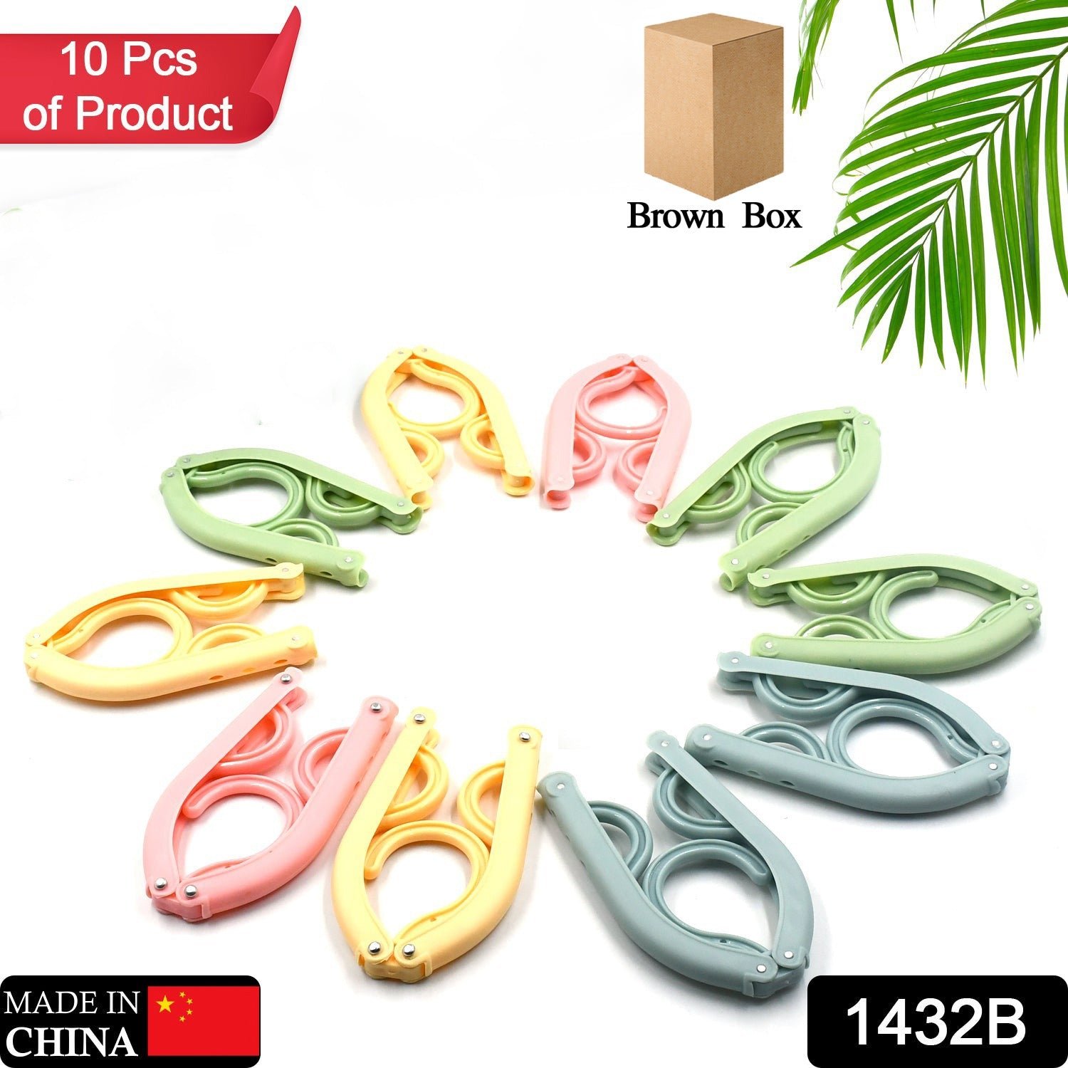 10 Pcs Portable Folding Clothes Hanger Creative Travel Easy to Carry Clothes Hanger for Adults and Children - Image 2