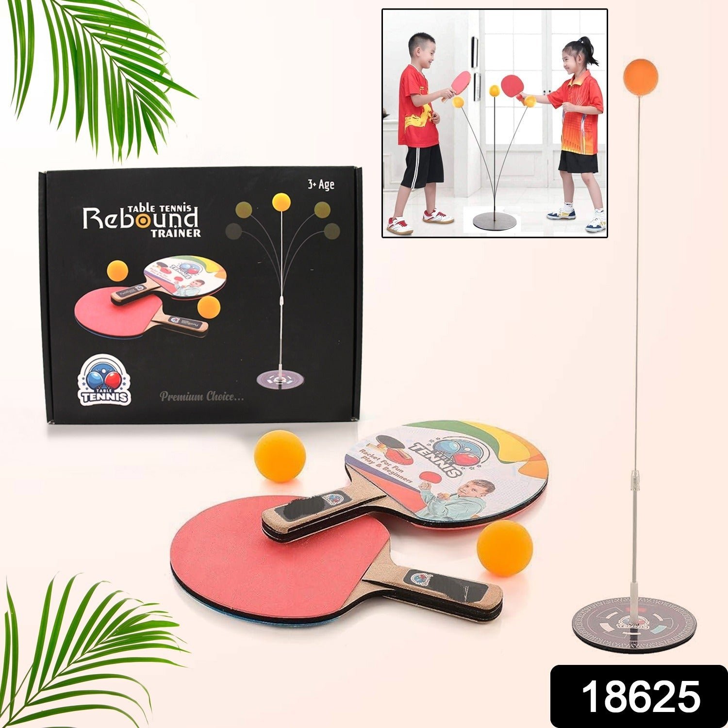 Portable Wiff Waff Rebound Table Tennis Trainer Set (1 Set) - Image 2