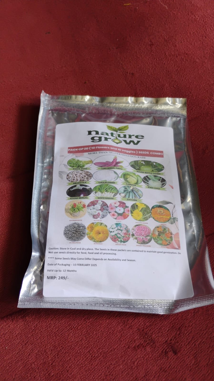 20 Varieties of Vegetable & Flower Seeds Combo (1 Pkt. / 20 Varieties) - Image 8
