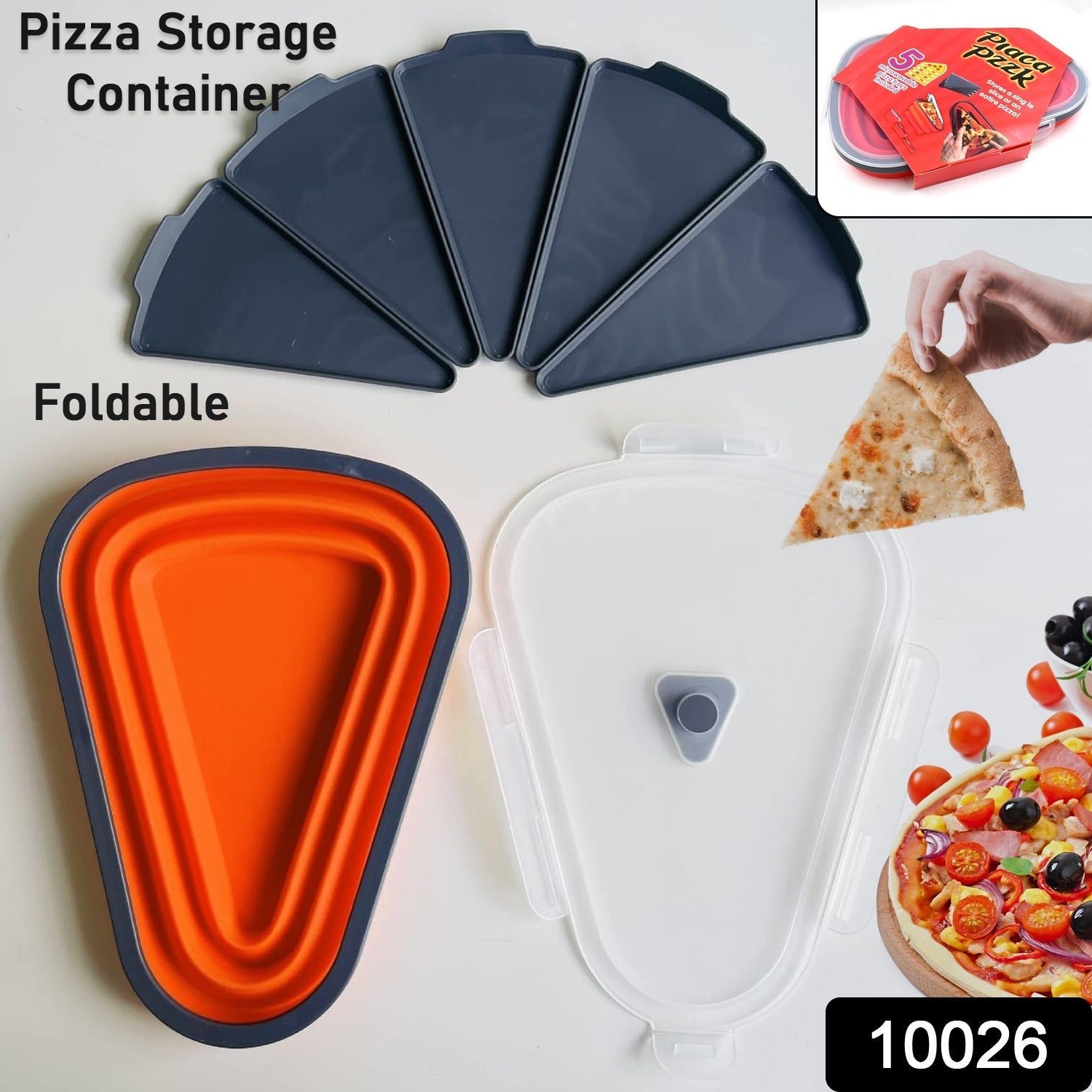 Reusable Expandable Pizza Storage Container with 5 Microwavable Trays – Adjustable for Home & Outdoor Use - Image 2