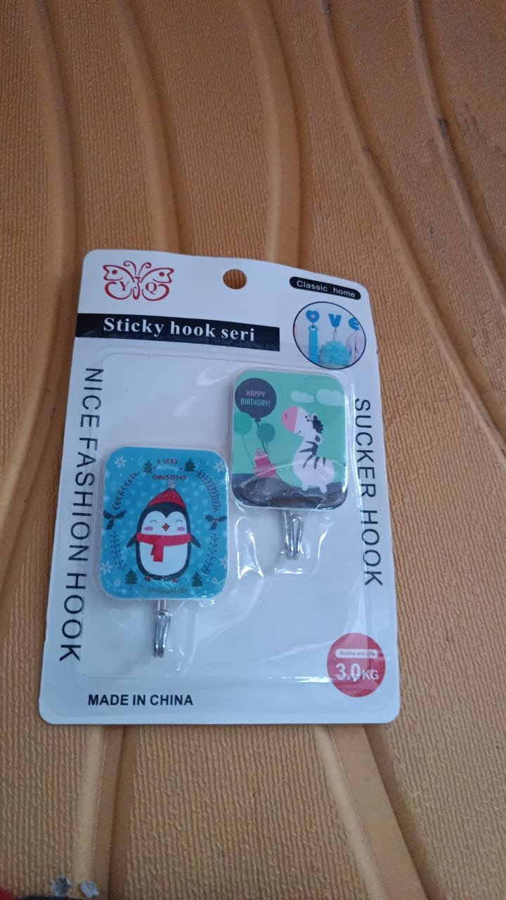 Multipurpose Strong Cartoon Hook Self-Adhesive hooks (2 Pc Set) - Image 8