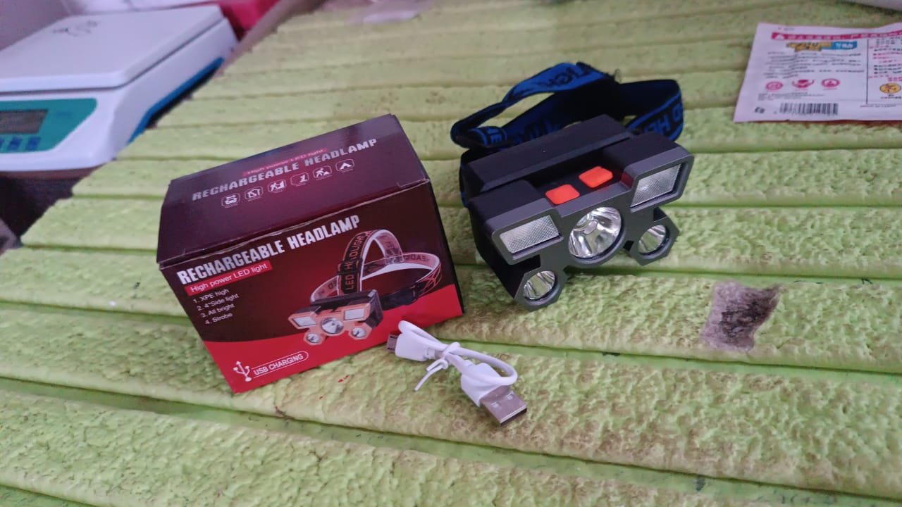 5 LED Headlamp USB Rechargeable Head Light (1 Pc) - Image 7