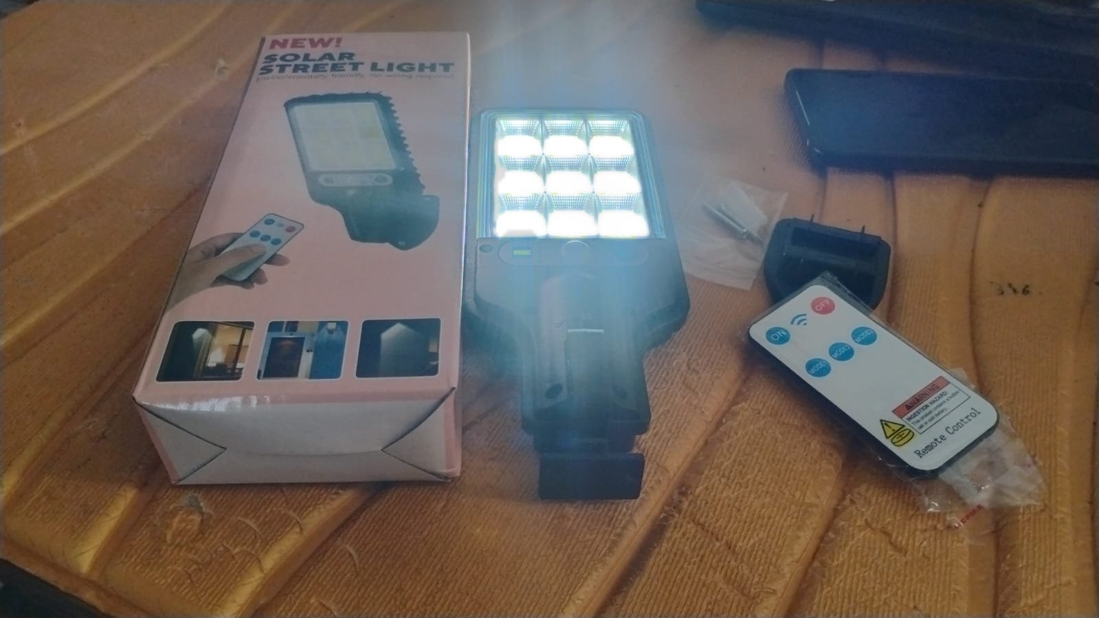 High-Power Solar LED Street Light with Motion Sensor & Remote Control - Image 7