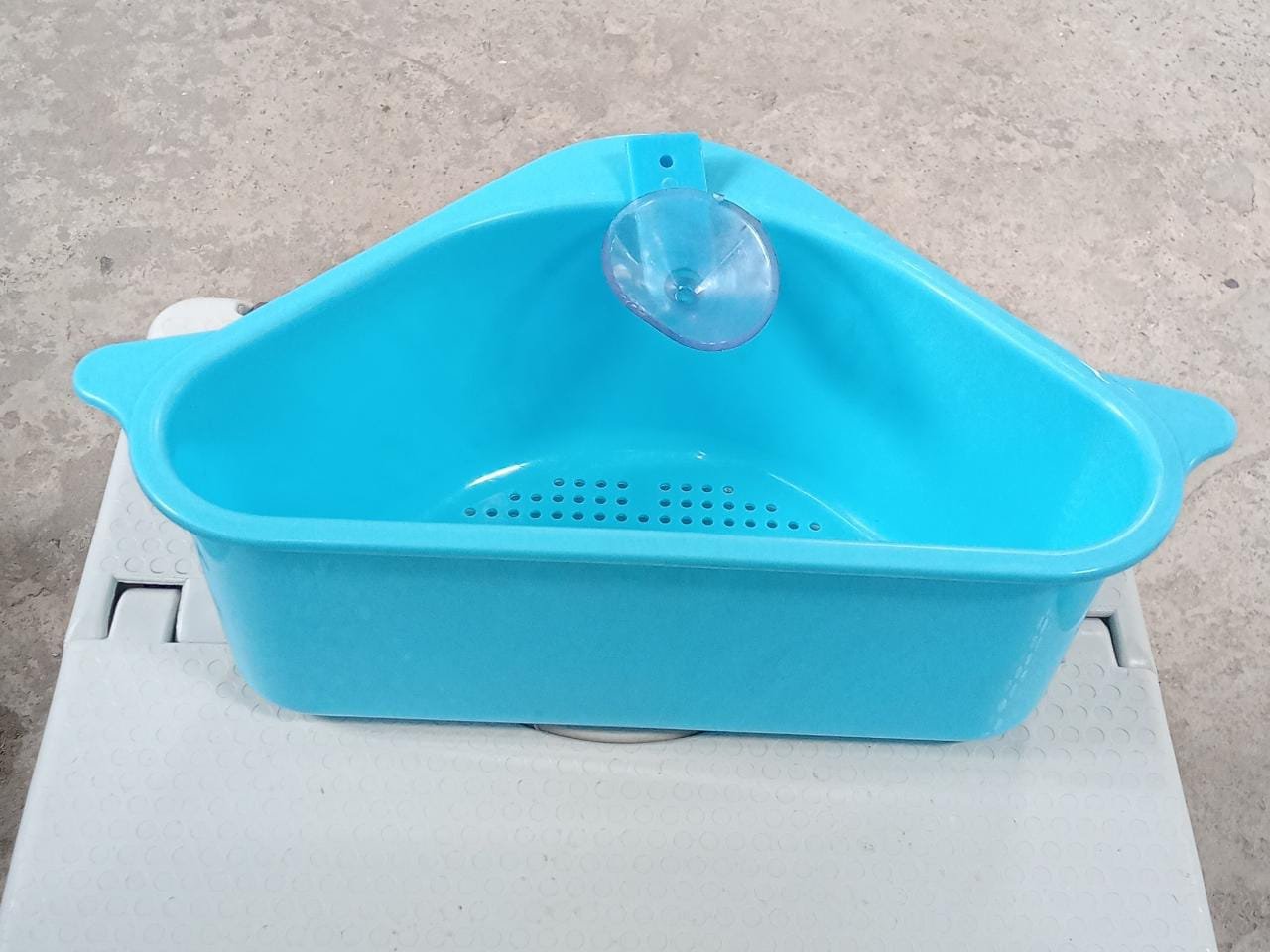 Triangular Multi Functional Drainer Shelf Sink Storage Holder - Image 7