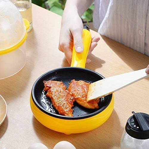 Multi functional Electric 2 in 1 Egg Frying Pan with Egg Boiler Machine Measuring Cup with Handle - Image 6