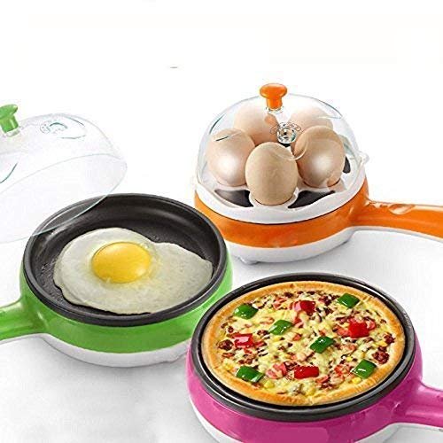 Multi functional Electric 2 in 1 Egg Frying Pan with Egg Boiler Machine Measuring Cup with Handle - Image 5