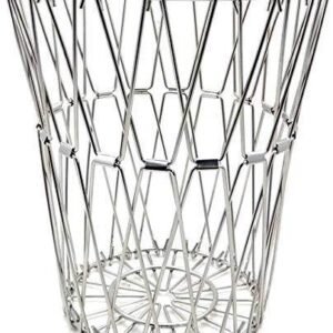 Foldable stainless steel fruit basket for kitchen use