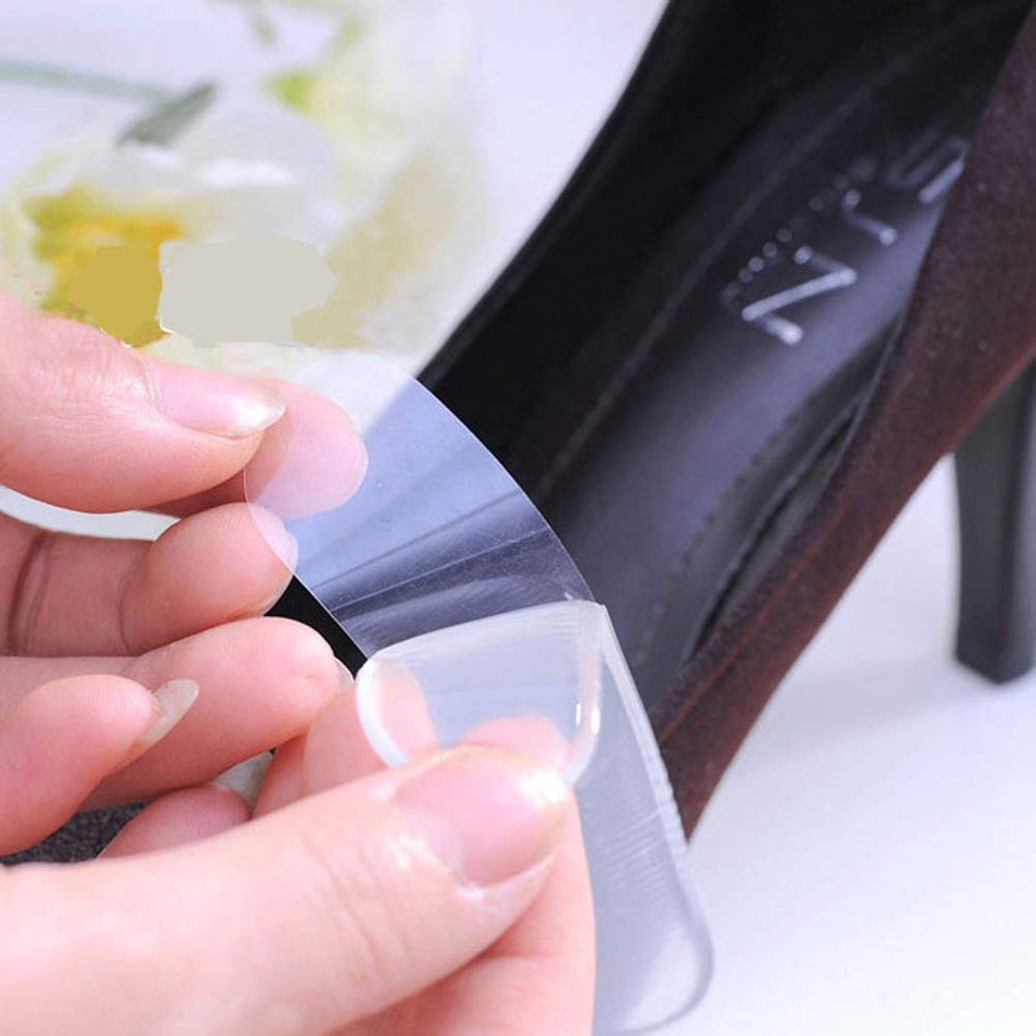 Fabric Sticky Shoe Back Heel Insoles Protector Liner - Image 7