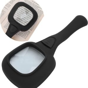 Handheld magnifying glass with LED light
