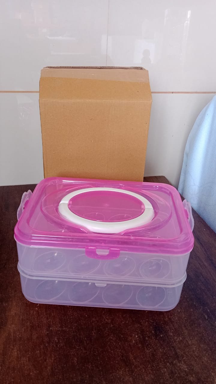 Double Layer 24 Grid Egg Storage Box for Egg Storage Container - Image 10