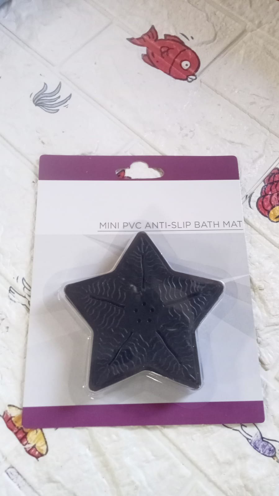 Mini Pvc Anti-Slip Bat Mat Non Slip Baby Bath Mats, Mini Child Safety Anti Slip Shower Mats Star Shaped for Kids (4 pc Set) - Image 5
