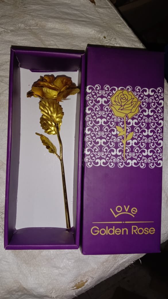 Luxury Decorative Gold Plated Artificial Golden Rose with Premium Box - Image 12
