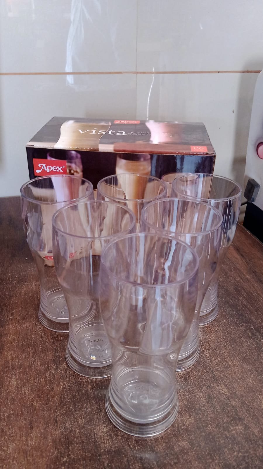 Apex Vista Unbreakable Pitcher Glass Set – 350 ML (Approx) | 6-Piece - Image 9