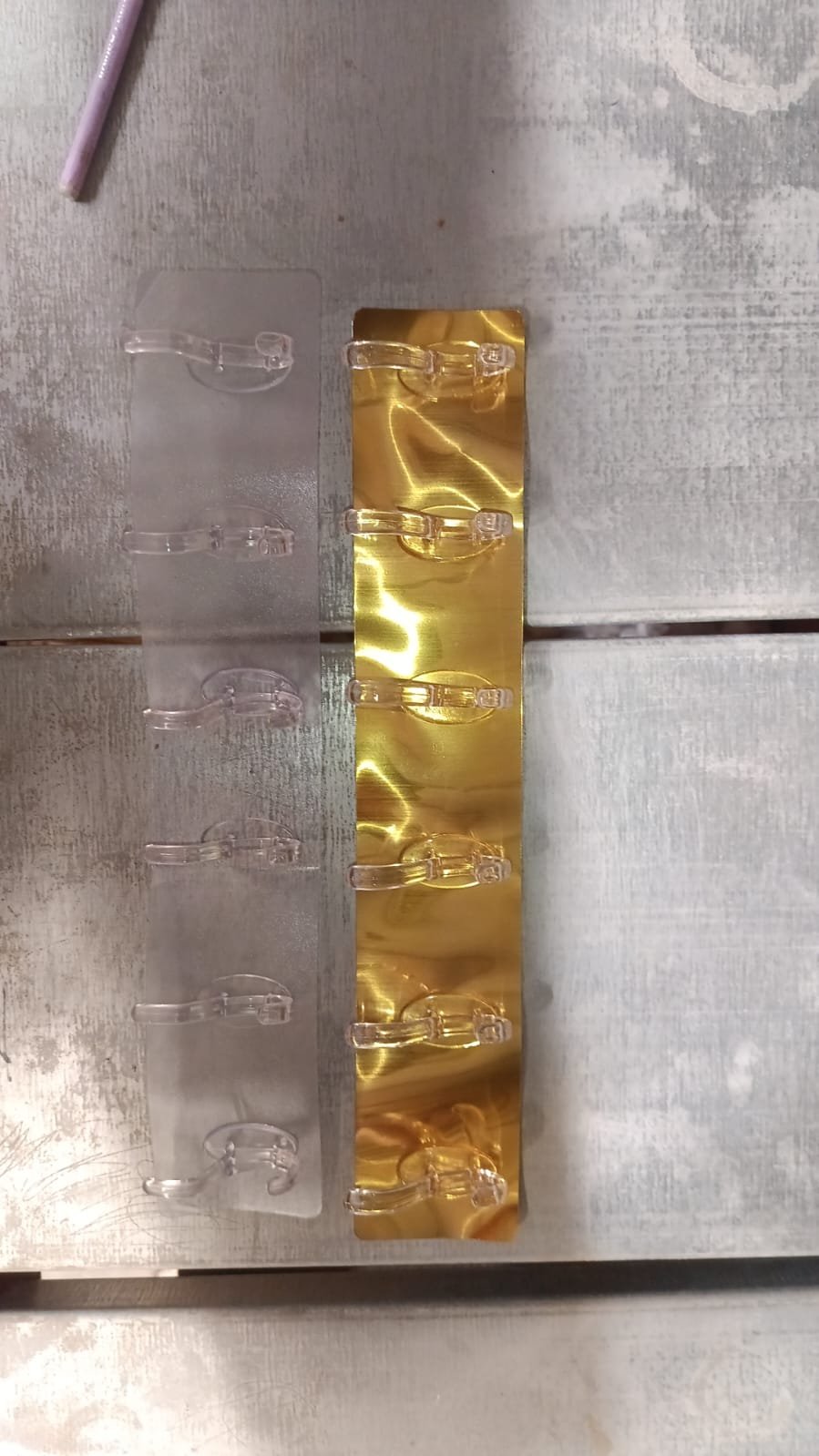 Adhesive Golden & Transparent Heavy Duty Wall Hook - Image 9