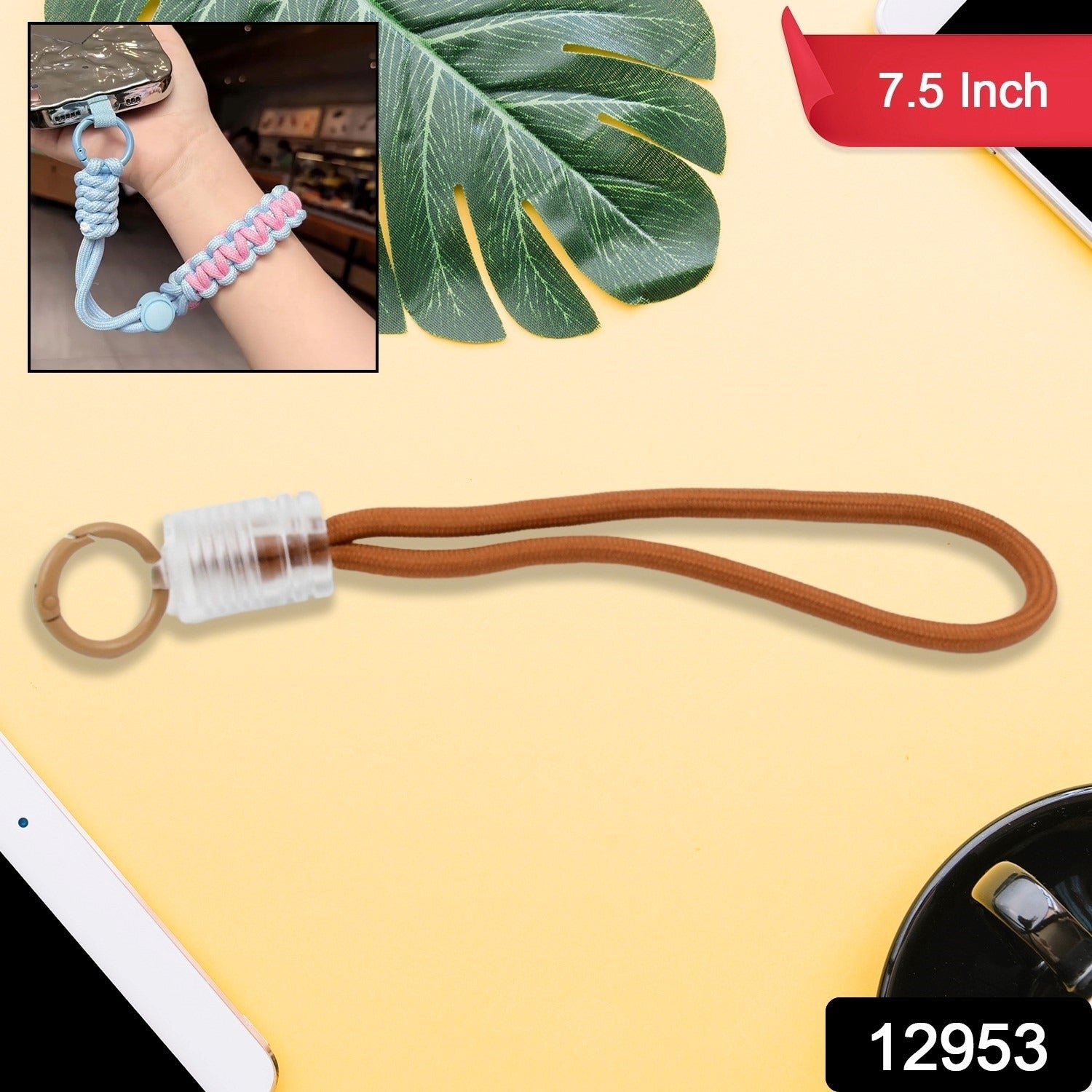 Multipurpose Hand Wrist Strap Lanyardwith Cellphone, Phone Strap (1 Pc / 7.5 Inch / Multicolor) - Image 2