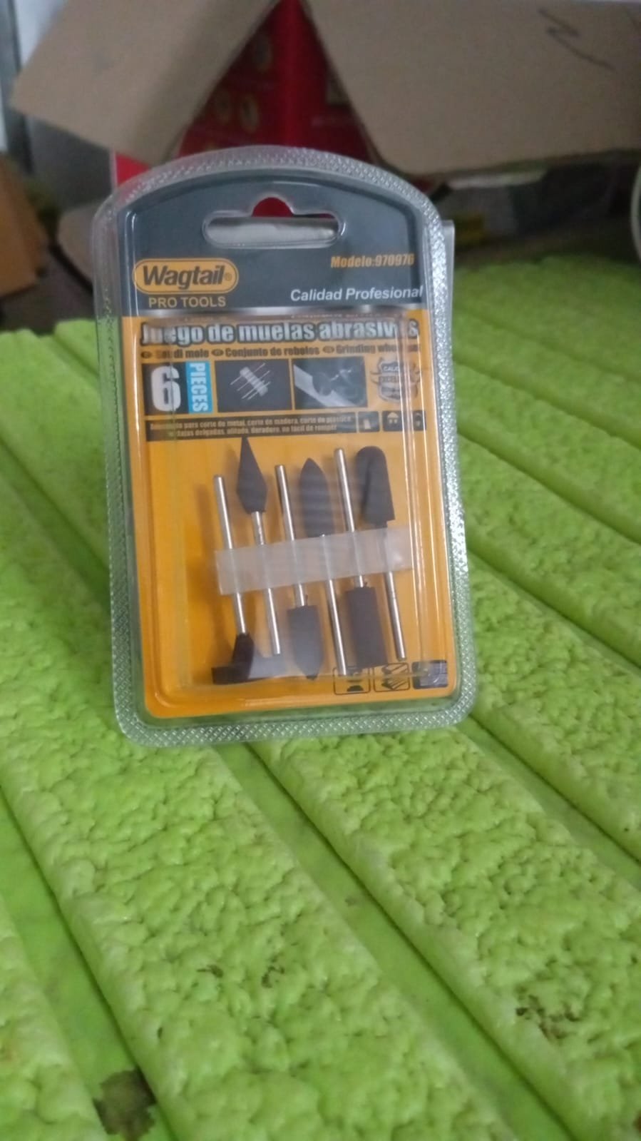 Mounted Points Abrasive Stone Head Mounted Grinding Wheel Bits Rotary Tool Kit (6 Pcs) - Image 7