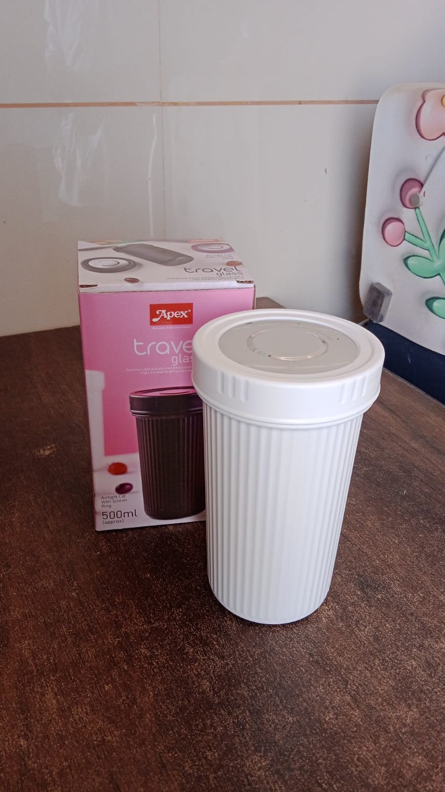 Apex Double Wall Inner Steel Travel Glass (500ml) Approx (1 Pc / Mix Color) - Image 7