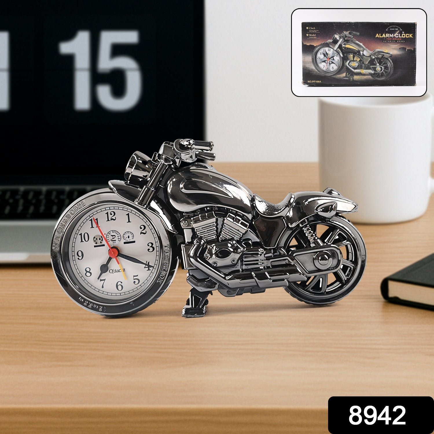 Motorcycle Alarm Clock, Motor Table Clock for Home Decor (1 Pc) - Image 2