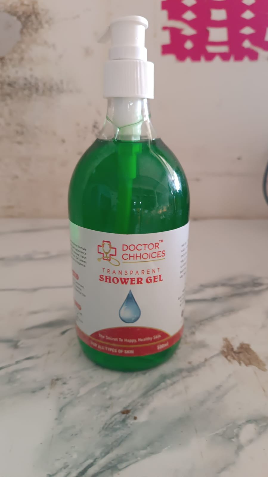 Doctor Chhoices / Choices Transparent Shower Gel – 500ml Bottle with Pump Dispenser - Image 8