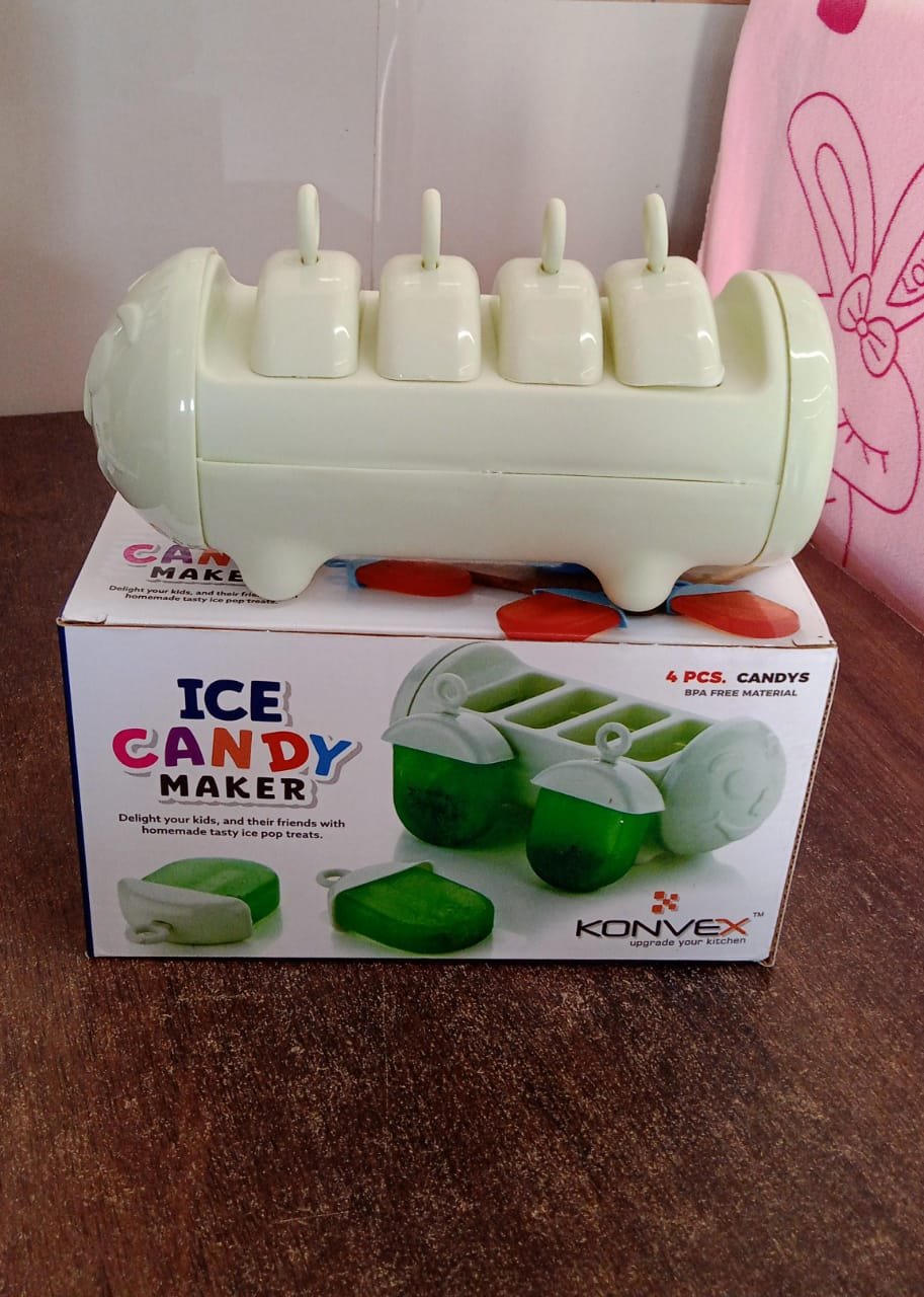 Plastic Ice Candy Maker 4 Compartment / Grid Kulfi Candy (1 Pc) - Image 7